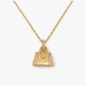 Kate Spade Hit The Town Knot Crystle Handbag Necklace